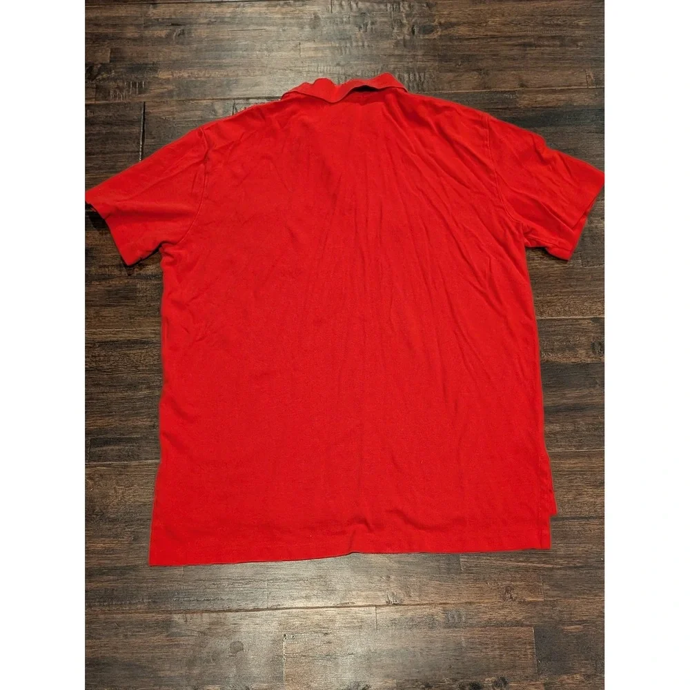 Polo Ralph Lauren Polo Shirt Mens‎ Large Red Classic Fit Pocket Pony Logo Cotton